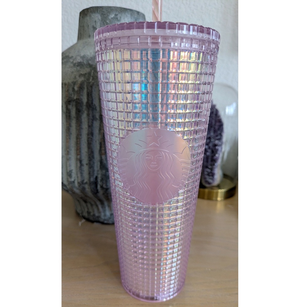 Starbucks Pink Disco Iridescent‎ Tumbler 24oz Limited Edition Holographic Venti